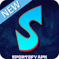 New Sportzfy APK logo with stylized S icon on blue background